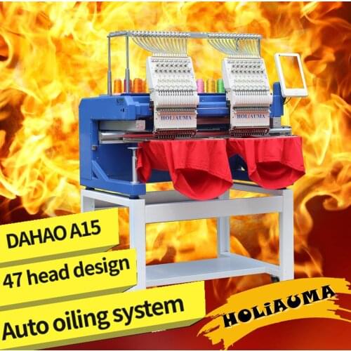 Better than janome embroidery machine HOLiAUMA 10 years service guaranteed high speed 15 needles embroidery machine for cap/flat