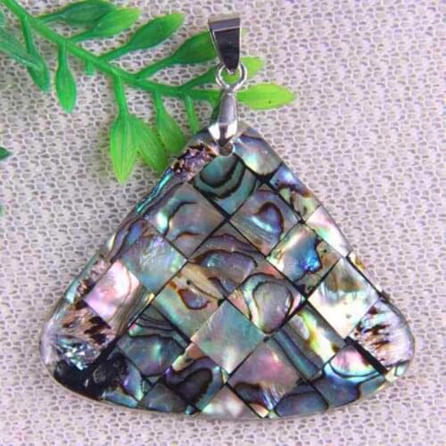 Natural New Zealand Abalone Shell Bead Pendant Jewelry S056