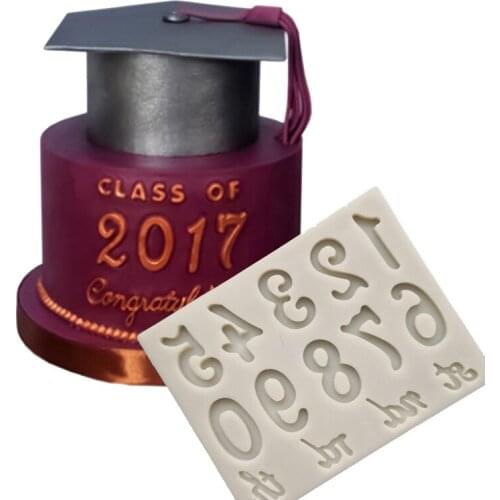 0-9 digital silicone mold Chocolate candy cake decorating tools DIY baking fondant tool