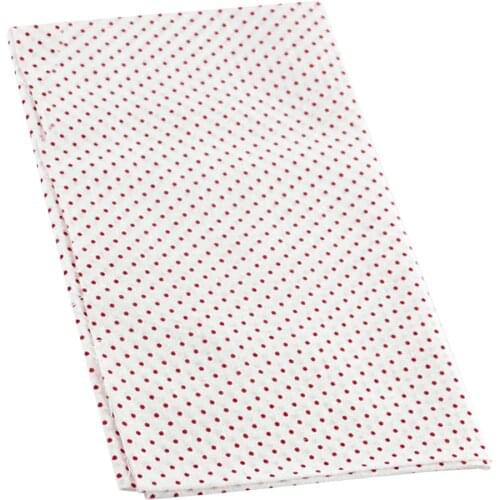 1 piece white dots designs red color 50cmx50cm sewing tissue printed cotton fabric for dolls clothes crafts quilting patchwork