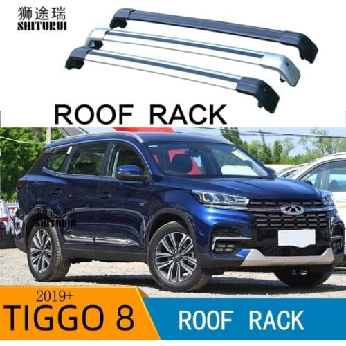 2Pcs Roof bars For CHERY NEW TIGGO 8 2018+ SUV 4DOOR Aluminum Alloy Side Bars Cross Rails Roof Rack Luggage CUV SUV