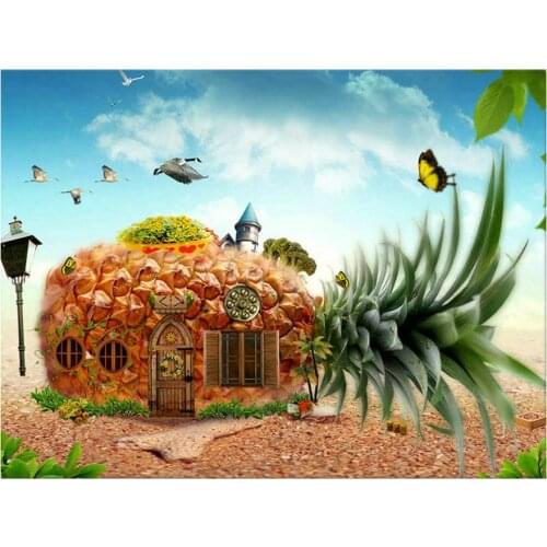 5d diamond painting pineapple landscape full square fruit sticker diamond mosaic embroidery crafts embroidery home decoration