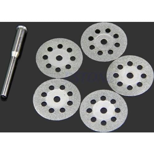 6pcs/set Carbon Steel Circular Saw Blade Rotary Tool For Dremel Power Tool Set Wood Cutting Discs Drill Mandrel Cut Mar10-0