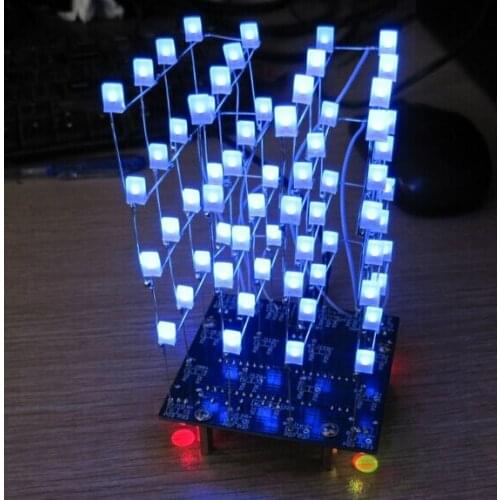 Free Shipping 1pc 100% New Blue 51 Monolithic Integrated circuit DIY Electronics Design Kit is Cube 4*4*4