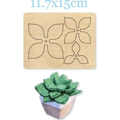 Four Leaf Cover Flower Cutting Wood Dies New Fake Flower Craft Wooden Die Suitable for Common Die Cutting Machines on the Market