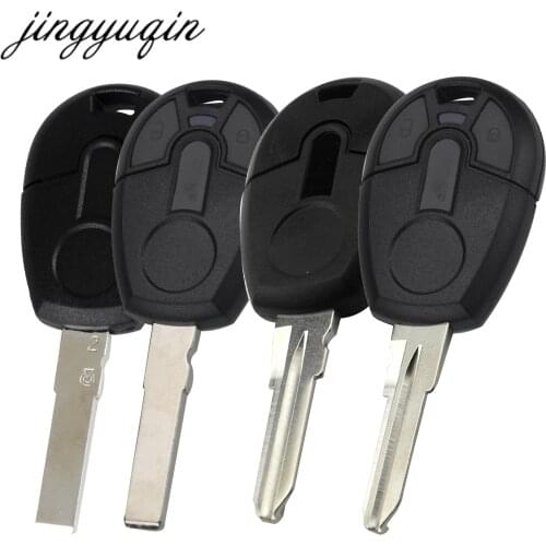 Jingyuqin 50pcs/lot 2 Buttons Remote Car Key Shell For Fiat Positron Transponder Key Cover Blank Case Replacement