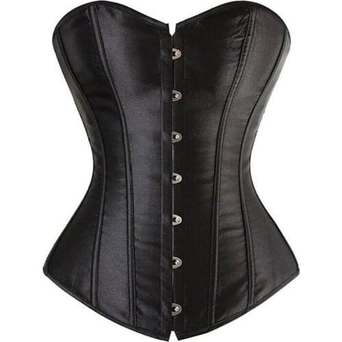 Overbust Corset Plus Size Sexy Corselet Corsets and Bustiers Tops Red Black Pink White Gothic Lingerie Women