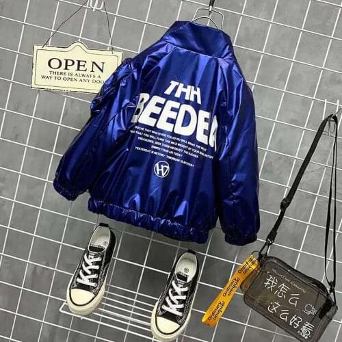 Baby Boy Jacket 2020 Spring Autumn Fashion Kids Jackets For Kids Baby Coat Child Trench Letter Shiny Toddler Fall Clothes