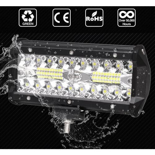 45% Hot Sales!!! 7 inches 400W Three Row High Brightness Car LED Headlight Daytime Running Light