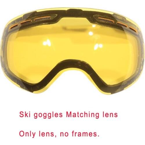 Yellow glare lenses Ski goggles only can be used in conjunction with magnet snowboarding glasses