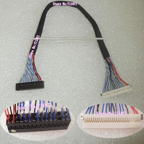 LVDS 2ch 8bit DF19 LCD Screen Cable Line S8 Double eight DF19 30P LCD Screen Line 30P of 27 to 27P LCD Panel Cable DF19 30P Wire