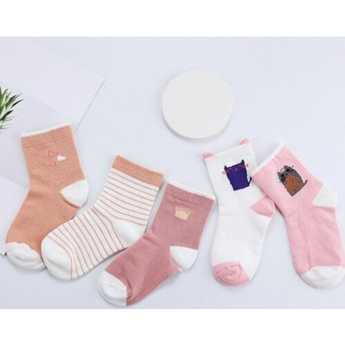 Print Cute Animal Cat Dinosaur Infant Baby Socks Cotton Girls Knee Socks Spring Kids Infant Toddler Knee High Socks Sokken 0-2Y