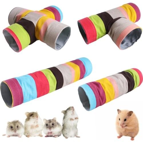 Mini Hamster Guinea Pig Tunnel Toy Pet Cages Hedgehog Tube Chinchilla House Cave Small Animals Pet Products Rat Mouse Funny Toy