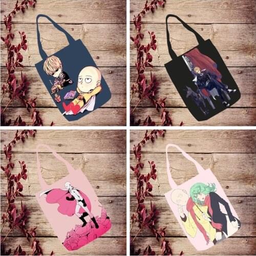 ONE PUNCH-MAN Fashion Anime Foldable Handbag Canvas Shopping Bag Casual Shoulder Bags Customized Tote unisex New
