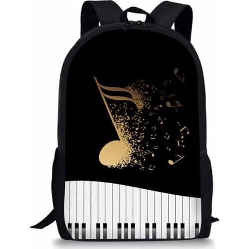 Fashion Piano Music Notes Pattern Children School Bags for Girls Boys Teenager School Backpacks Kids Satchel Student Book Bag