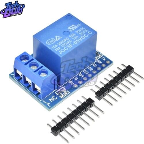 DC 5V / 12V ESP8266 Relay Shield Module V2 for WeMos D1 Mini ESP8266 Development Board Mini Relay Module for Arduino 1 channel