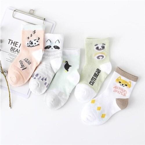 5Pairs/set Baby Socks For Children Boys Cartoon Cotton Girls Socks Kintted Children Socks Kids Baby Ruffle Socks
