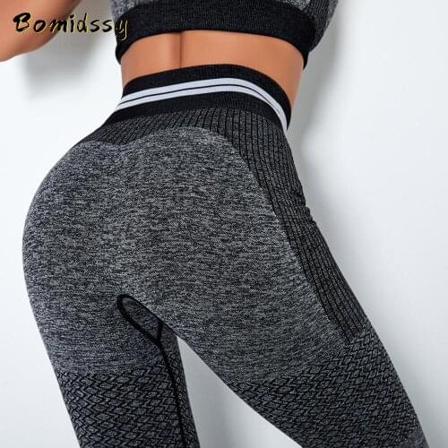 2020 Womens Summer New High-waist Sportswear Striped Running Fitness Hip-lifting Tight Yoga Pants Gym Training Sports Leggings