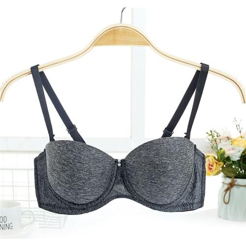 New duoble cup Bra Half Cup Underwire Push Up Bra For Women Breathable Thin Cup Stripe Comfort Women Sexy Lingerie Soft Bra