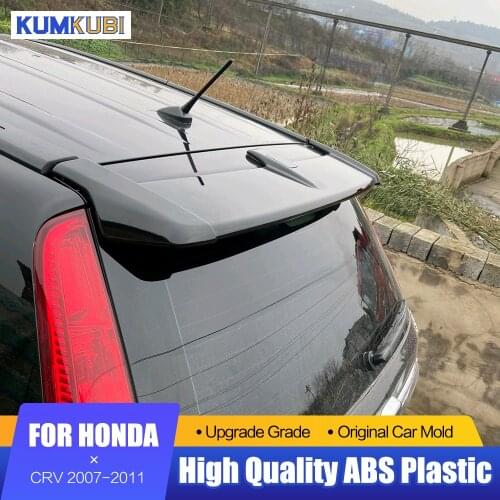New ABS Plastic Unpainted Primer Car Rear Wing Spoiler Tail Fin Cover Decoration Fit For Honda CRV CR-V 2007 2008 2009 2010 2011