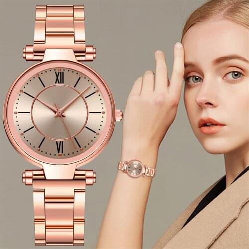 Wholesale Casual Ladies Quartz Stainless Steel Band Strap Watch Analog Wrist Watch