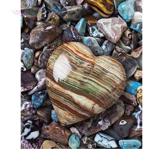 Full Square/round Diamond 5D DIY Diamond Painting "Heart shape stone" Embroidery Cross Stitch Rhinestone Mosaic Decor NEW254
