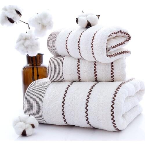 Drop Shipping 100% Cotton Towel Set Bathroom Bath Towel For Adults Face Hand Towels Terry Washcloth Travel Sport Towel 3pcs/set