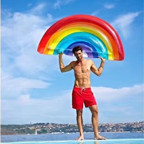 Rainbow flamingo floating row semi-circular watermelon floating row pineapple fruit series floating row