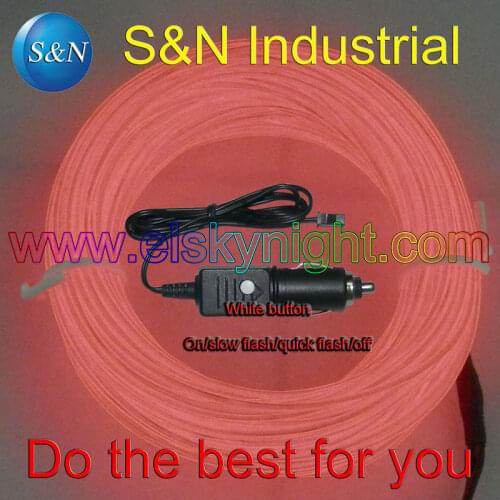 Cigar plug el wire controller/driver/inverter+3meter red el wire/el strip/glow rope+ fast free shipping