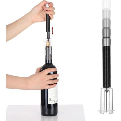 Wine Opener Air Pressure Cork Popper Bottle Pumps Corks Wine Bottle Opener Corkcrew with Foil Cutter wine pourer& Vacuum Stopper