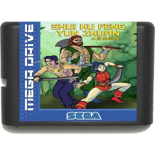 Shui Hu Feng Yun Zhuan 16 bit SEGA MD Game Card For Sega Mega Drive For Genesis