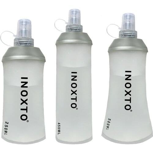 Foldable Silicone Soft Flask Water Bottles Outdoors Sport Traveling Running Kettle Hydration Pack Bag Vest 250ML- 500ML
