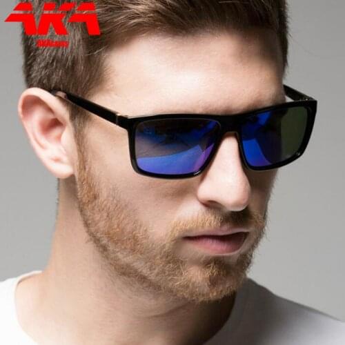 AKAgafas Square Sunglasses Men Mirror SunGlasses for Men Vintage Sunglasses Retro Drive Goggles Trend Shades Gafas De Sol Hombre