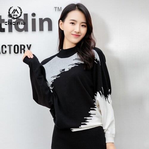 Sweater Woman 2020 Autumn Winter New Korean Pullover Batwing Sleeve Loose Sweat Oversize Femme Knit WomenS Sweater Top AA5569