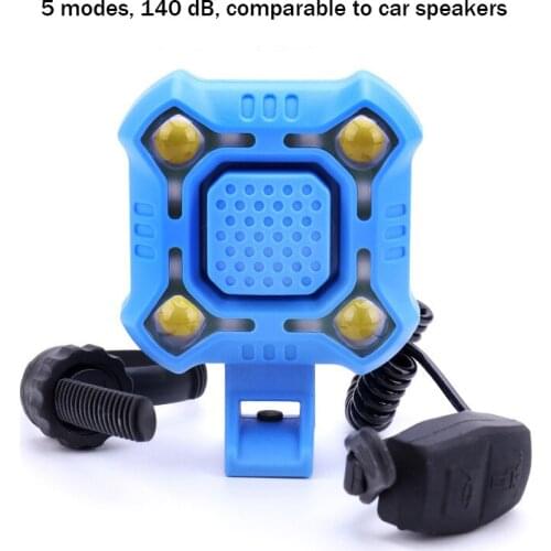 Waterproof 2 In 1 Bicycle Light Horn Up to 140 db USB charging MTB Road Bike 5 Light Modes Front Handlebar Electronic Horn Lamp
