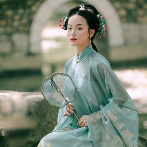 WYJN Photography Album Hanfu Female Thematic Ming Dynasty Wide Sleeve Dress Elegant Female Hanfu Stage Performance Cosplay