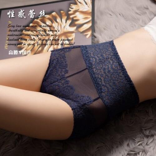 Womens Panties Sexy Lace Panty Lingerie High Waist Plus Size M-XXL Female Transparent Underpants Briefs Intimate Underwear