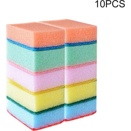 1/10pcs Household Kitchen Sponges Kitchen Cleaning Tools Cleaning Sponge Pot Washing Sponge Scrubbing Scouring Pad Wholesale