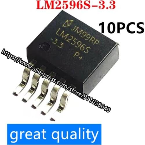 10PCS/LOT New LM2596S-3.3 SMD TO-263-5 3.3V Endless Regulator Switching Regulator