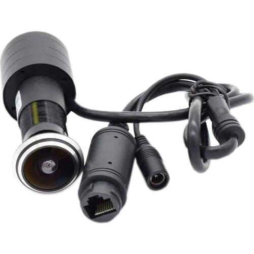 1080P POE Audio HD Indoor Door Eye Hole Color IP Home Door IP Camera 180 Degrees Surveillance Network Vedio Kamera Support Onvif