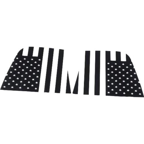 2Pcs Rear Window Triple-cornered Glass Flag Decoration Sticker Cover Trim for 2011-2021 Dodge Charger