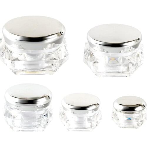 5g 10g 15g 20g 30g Plastic Bottle Cream Jar Nail Art Mask Cream Refillable Empty Cosmetic Makeup Container Bottle Storage Box