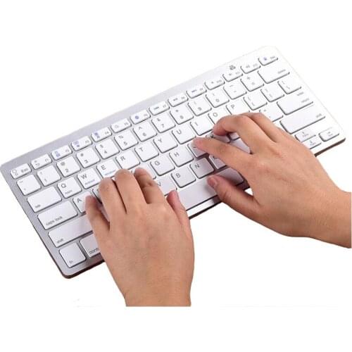 2.4G Wireless Bluetooth Computer Keyboard Tablet PC 78 Key Russian German Japanese Spanish French Farsi Traditional Cangjie