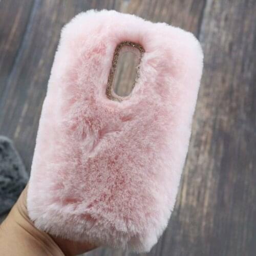 Rabbit Fur Case for Xiaomi Mi 9 SE Pro A2 Lite A3 5X Mix 2 3 Redmi Note 4 5 6 7 8 Pro 5A Prime 9S Warm Fluffy Plush Cover Shell