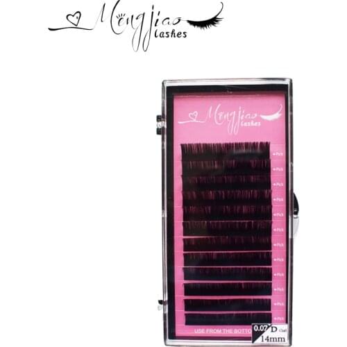 12 lines wholesale eyelasahes B/C/D Volume lashes extension Korea silk individual eyelash can do privata label with free ship