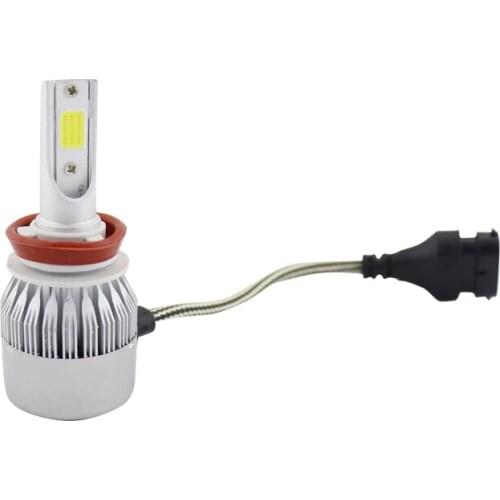 H11 LED Headlight Bulbs Kit C6 Low Beam COB 6000K Fit for 04-15 Volvo VNL VNM 14-18 Civic 14-17 Jeep Grand Cherokee Fog Light