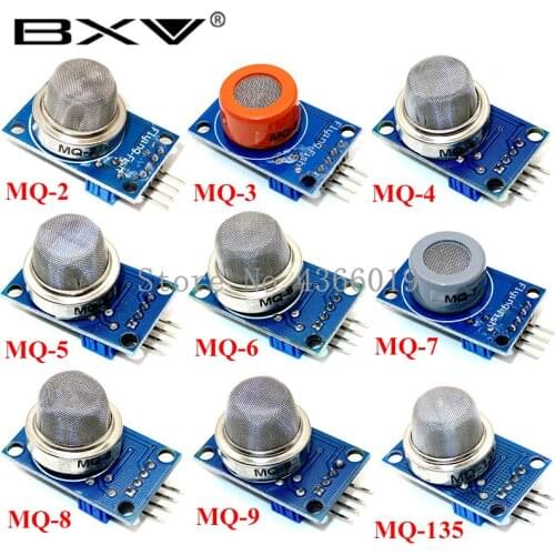 Gas detection module MQ-2 MQ-3 MQ-4 MQ-5 MQ-6 MQ-7 MQ-8 MQ-9 MQ-135 each of them 1pcs total 9pcs sensor for arduino kit