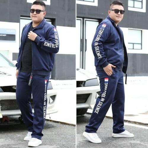 2021 Men Sets Casual Autumn Sportswear 140KG Sport Suit Sweatshirt Sweatpants Clothing 2 Pieces Sets Tracksuit Men Outfit Set