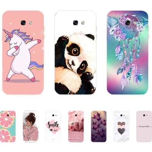 Soft Case For Silicone Back Cover For Cute Phone Cases Cover Bumper for Samsung Galaxy A7 A8 A9 2017 2018 A8 Plus 2018 A70 A80