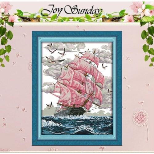 Sail away (5) Patterns Counted Cross Stitch 11CT 14CT Cross Stitch Set Wholesale Cross-stitch Kit Embroidery Needlework